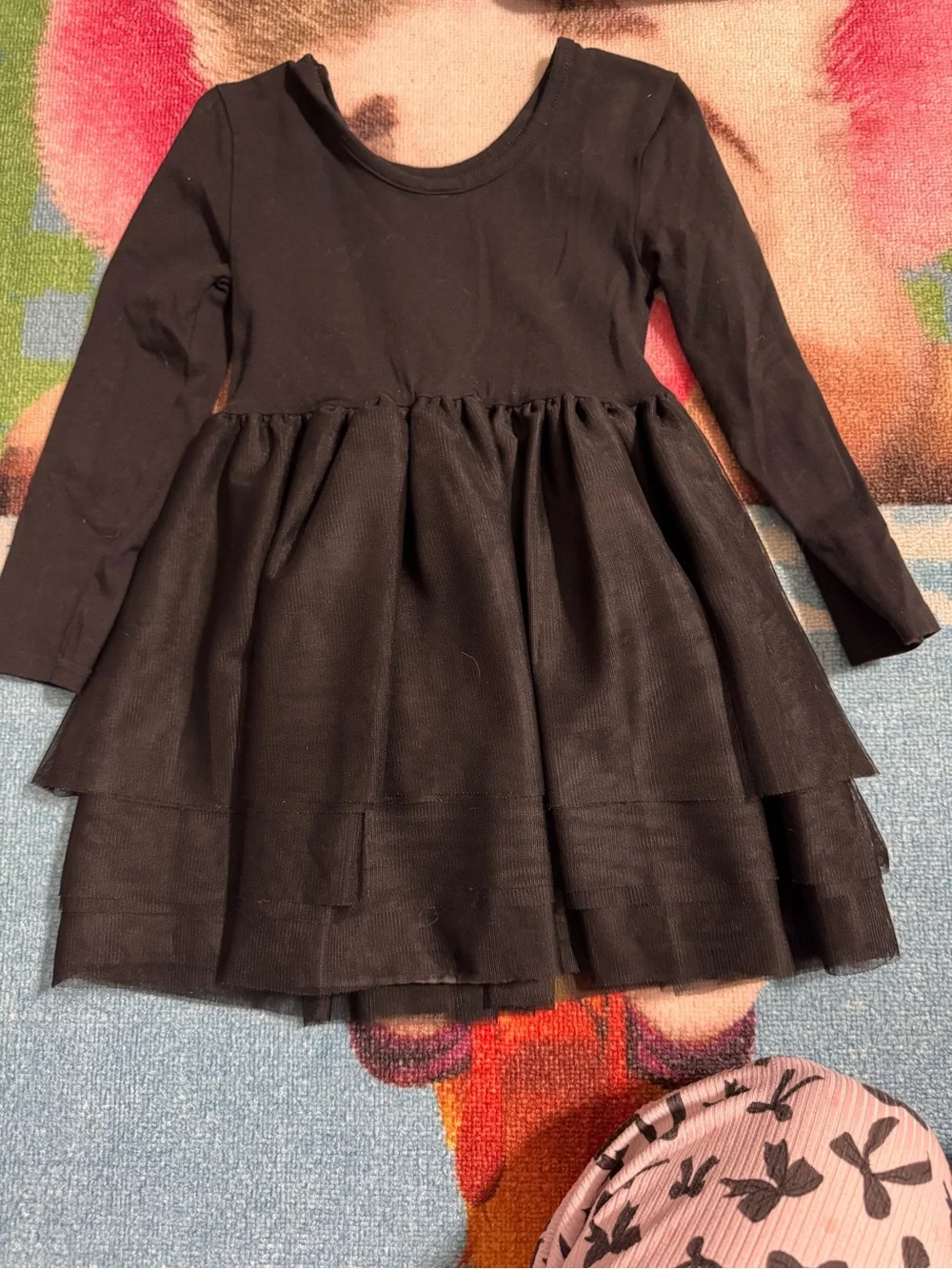 Old Navy Black Dress with Gold Cat Face